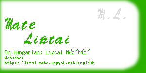 mate liptai business card